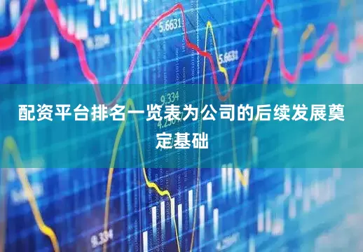 配资平台排名一览表为公司的后续发展奠定基础