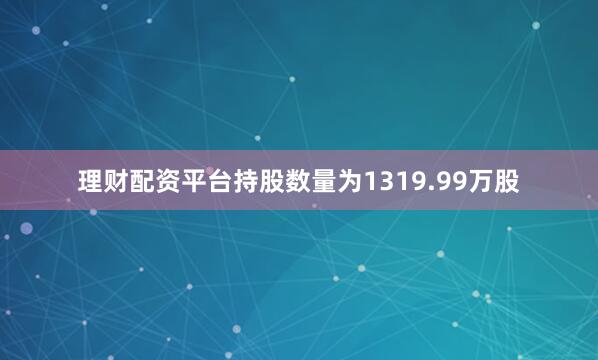 理财配资平台持股数量为1319.99万股